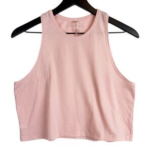 Outdoor Voices Womens High Neck Crop Muscle Tank Top Pink - S